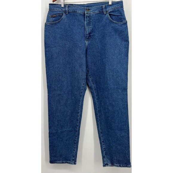 Riders Denim Jeans Womens Relaxed Fit Dark Wash Cotton Plus Size 18W 18 NEW - Picture 1 of 8